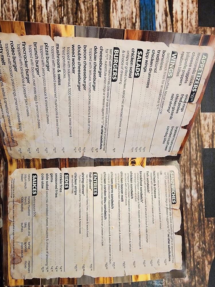 Tumbleweed Bar & Steak House Menu image 2
